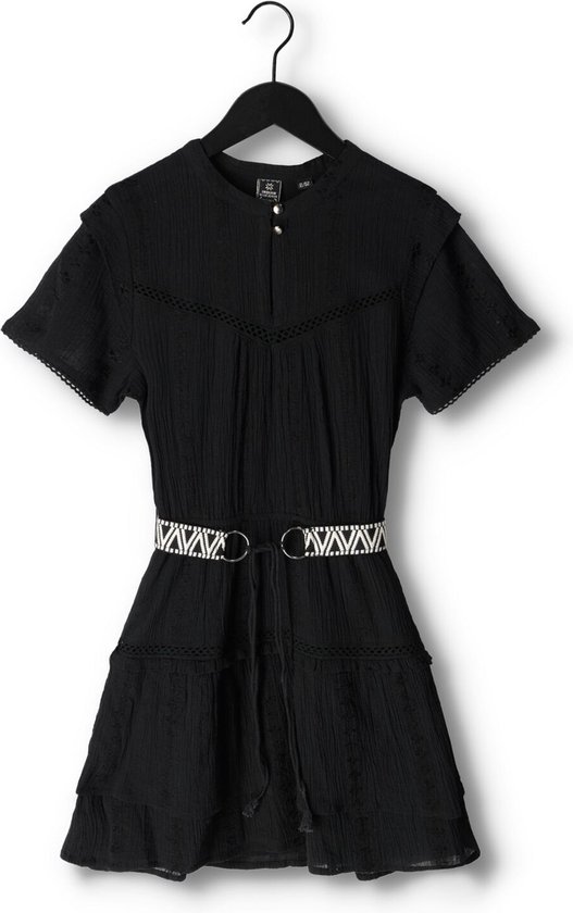 Indian Blue Jeans Little Black Dress Boho Belt Jurken Meisjes - Kleedje - Rok - Jurk - Zwart - Maat 104