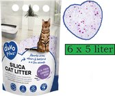 Duvo+ - Silica - Premium - lavendel - Kattenbakvulling - Voordeelverpakking - 6 x 5 Liter
