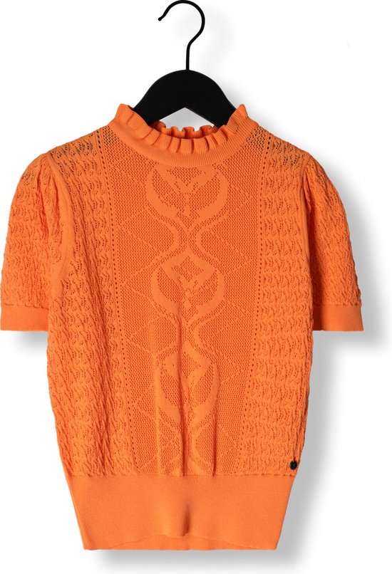 Frankie & Liberty Hope Knit Tops & T-shirts Meisjes - Shirt - Oranje - Maat 140