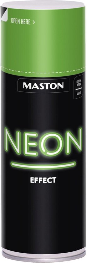 Maston Neon Effect spuitverf - groen - decoratieve spuitlak - 400 ml