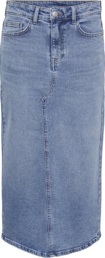 Pieces Rok Pcbella Mw Long Denim Skirt Bc 17147761 Medium Blue Denim Dames Maat - XL
