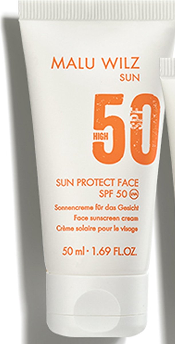 Goedkoopste Malu Wilz - sun protect face - zeer snel intrekkende zonnelotion voor het gezicht - SPF 50 - vegan