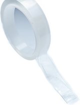 1 Pak Dubbelzijdige tape 1 Meter Breedte 1cm Nano Tape Doorzichtig waterproof EXTRA STERK! Transparant wit plakband voor klussen plakken herbruikbaar muurtape herbruikbare montage tape montagetape