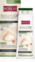 Bioblas - Shampooing à l'ail aux huiles Botanic contre la chute des cheveux 500 ml - Shampooing aux herbes - Shampooing Bio