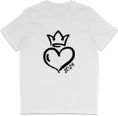 Koningsdag 2024 T Shirt Heren en Dames - Wit - L