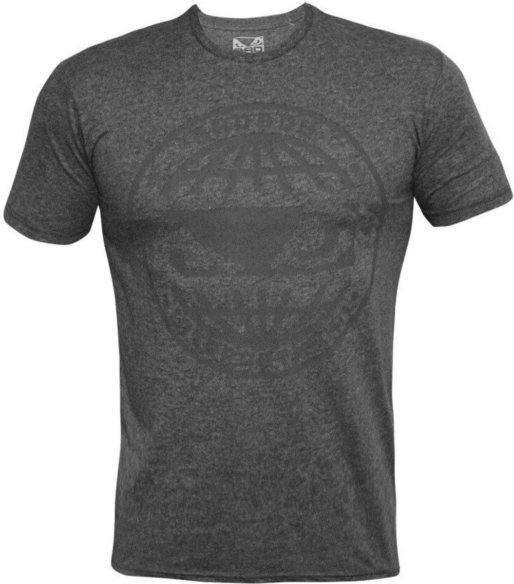 Bad Boy World T Shirt Donkergrijs Gemêleerd - XXL