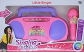 Singing Machine Little Singer Speler met Microfoon & Licht Effecten - Om Mee Te Zingen Met Jouw Favoriete Muzieknummers - Aansluitbaar Met Uw Mobiele Telefoon