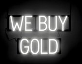 WE BUY GOLD - Lichtreclame Neon LED bord verlicht | SpellBrite | 62 x 38 cm | 6 Dimstanden - 8 Lichtanimaties | Reclamebord neon verlichting