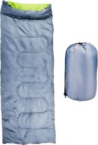 Bol.com Camp Active Slaapzak Volwassenen - Zomerslaapzak voor 5°C tot 10°C - 190 x 72 cm - Grijs/Geel aanbieding
