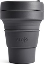 Stojo - Pocket Cup - Koffie / Theebeker - 355 ml - Herbruikbaar - Opvouwbaar - Carbon
