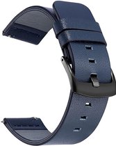 Leren Horloge Band voor Garmin Forerunner 265 S | 18 mm | Armband - Polsband - Strap Bandje - Sportband - Horlogebandjes | Blauw