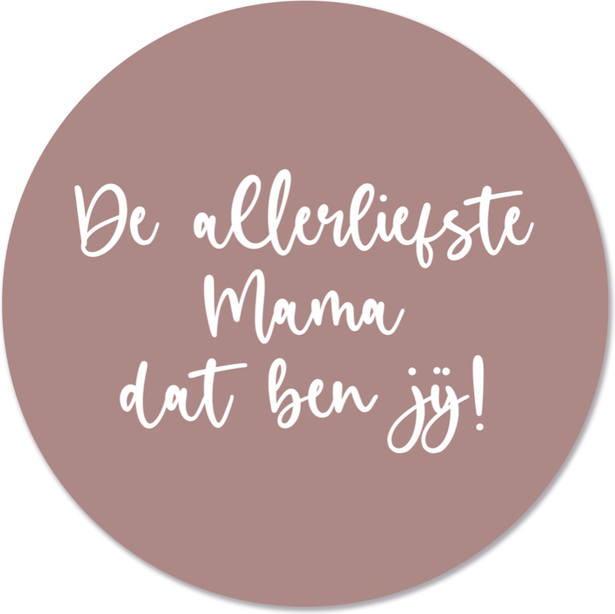 Label2X - Muurcirkel mama roze - Ø 60 cm - Forex - Multicolor - Wandcirkel - Rond Schilderij - Muurdecoratie Cirkel - Wandecoratie rond - Decoratie voor woonkamer of slaapkamer