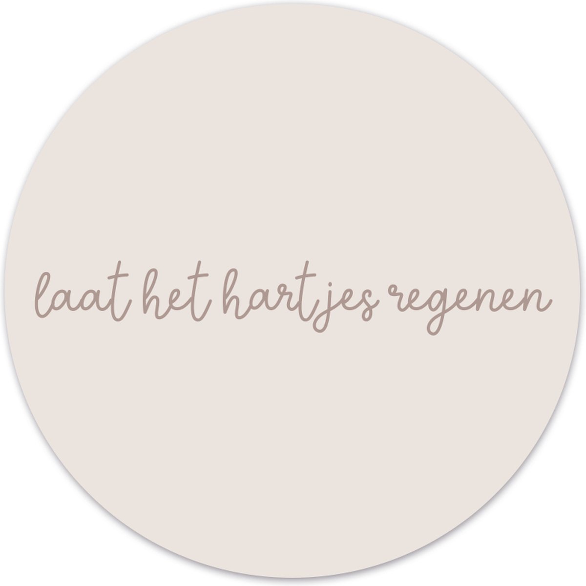 Label2X - Muurcirkel kids hartjesregen - 12 cm - Forex - Multicolor - Wandcirkel - Rond Schilderij - Muurdecoratie Cirkel - Wandecoratie rond - Decoratie voor woonkamer of slaapkamer