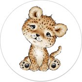 Cercle mural enfant léopard 100 cm / Dibond