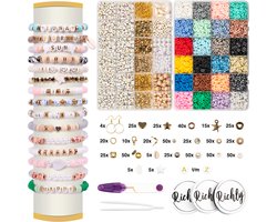 RICHLY® XXL Luxe Katsuki Kralen Set - inclusief E-BOOK - sieraden armbandjes maken meisjes & dames