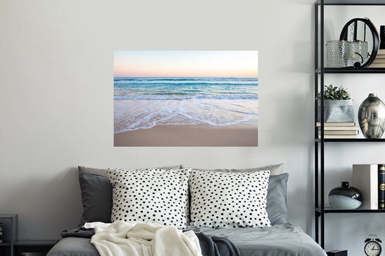 Stickers muraux - Plage - Mer - Pastel - 90x60 cm - Feuille adhésive