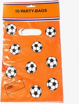 Uitdeelzakjes Voetbal - 10 Stuks - Uitdeelzakjes - Traktatie zakjes voor Uitdeelcadeautjes - Uitdeelzakjes Kinderfeestje - Oranje - Snoepzakjes