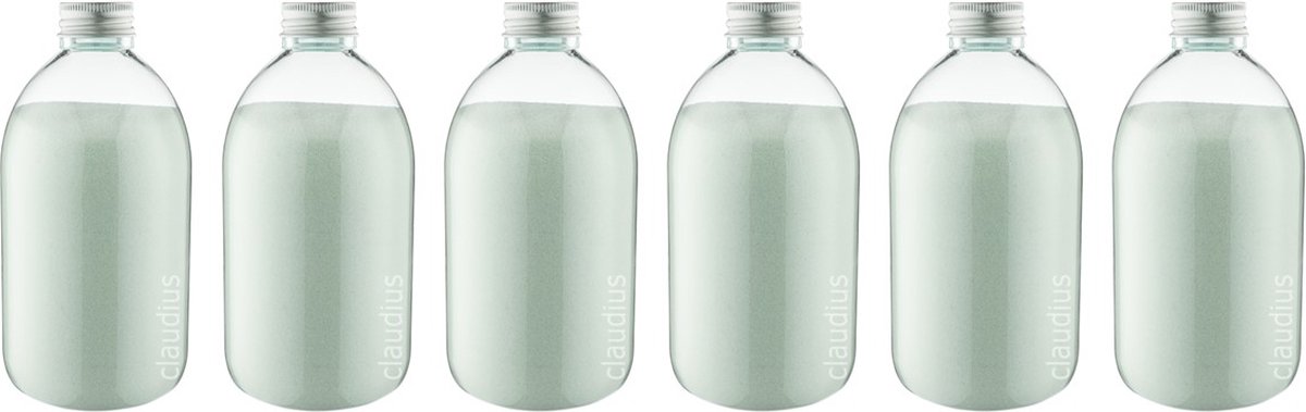 Goedkoopste Scrubzout Eucalyptus - 650 gram - Fles met aluminium dop - set van 6 stuks - Hydraterende Lichaamsscrub