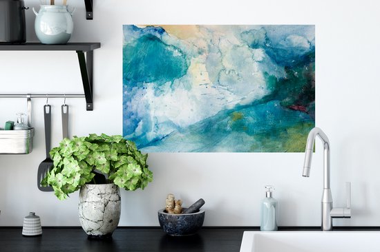 Stickers muraux - Mer - Storm - Aquarelle - 60x40 cm - Feuille adhésive