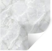 Stickers muraux - Marbre - Pierre - Wit - 100x100 cm - Film Adhésif XXL