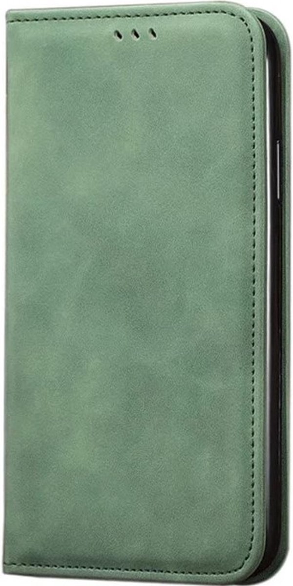 Geschikt voor Oppo A58 5G - Book Case - Magnetisch - kaartsleuven - Portemonnee Folio Stand hoesje - Groen