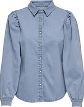 Only Blouse Onlrocco Stretch Ls Dnm Shirt 15300527 Medium Blue Denim Dames Maat - W38