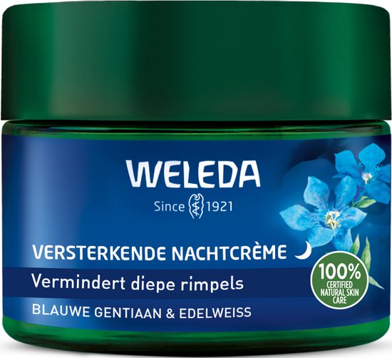 Weleda Versterkende Nachtcrème - Blauwe Gentiaan & Edelweiss - Anti-Age - Verstevigt de 50+ huid - 40ml
