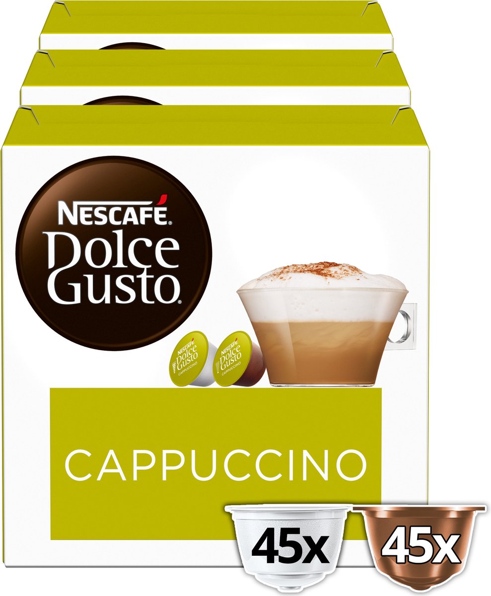 NESCAFÉ Dolce Gusto Cappuccino capsules - 90 koffiecups voor 45 koppen koffie - NESCAFÉ Dolce Gusto