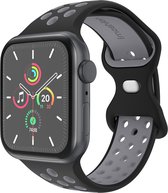 iMoshion Sport⁺ bandje geschikt geschikt voor Apple Watch Series 1 / 2 / 3 / 4 / 5 / 6 / 7 / 8 / 9 / SE / Ultra (2) - 42 / 44 / 45 / 49 mm - Maat S/M - Black & Anthracite