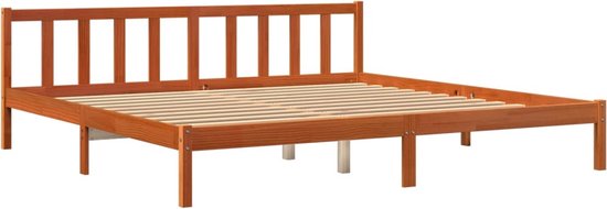 vidaXL-Bedframe-massief-grenenhout-wasbruin-200x200-cm