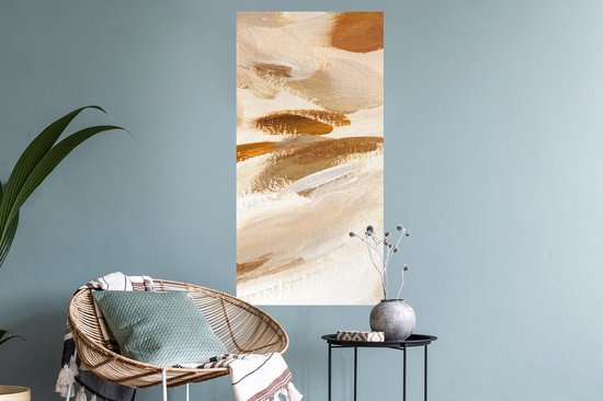 Stickers muraux - Film autocollant - Peinture - Beige - Wit - 40x80 cm - Film adhésif - Stickers muraux Chambre d'enfant - Papier peint autocollant - Papier peint autocollant - Film autocollant