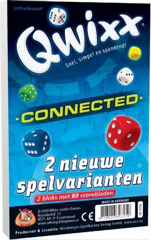 Qwixx Connected - Dobbelspel - Uitbreiding - 2 nieuwe spelvarianten - White Goblin Games