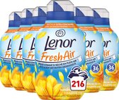 Adoucisseur de tissu Lenor Fresh Air - Rayons de soleil - 6 x 36 lavages - Pack économique