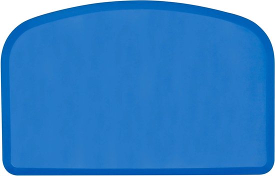 Corne à pâtisserie bleue, rigide, avec bord incurvé.