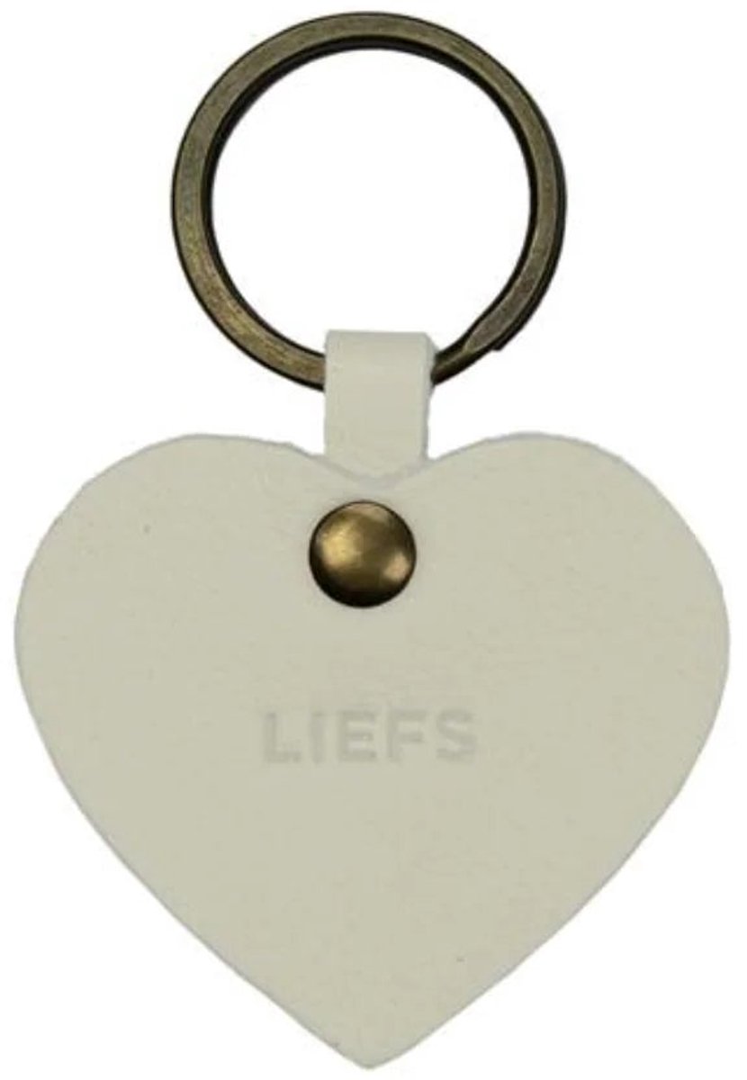 LEEFF HART SLEUTELHANGER HELEN CREME - LIEFS