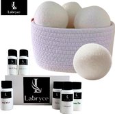 Labryce® XL Drogerballen 8,5 cm 6 stuks & Geconcentreerd Wasparfum Proefpakket 6 x 20 ml - Geurbooster