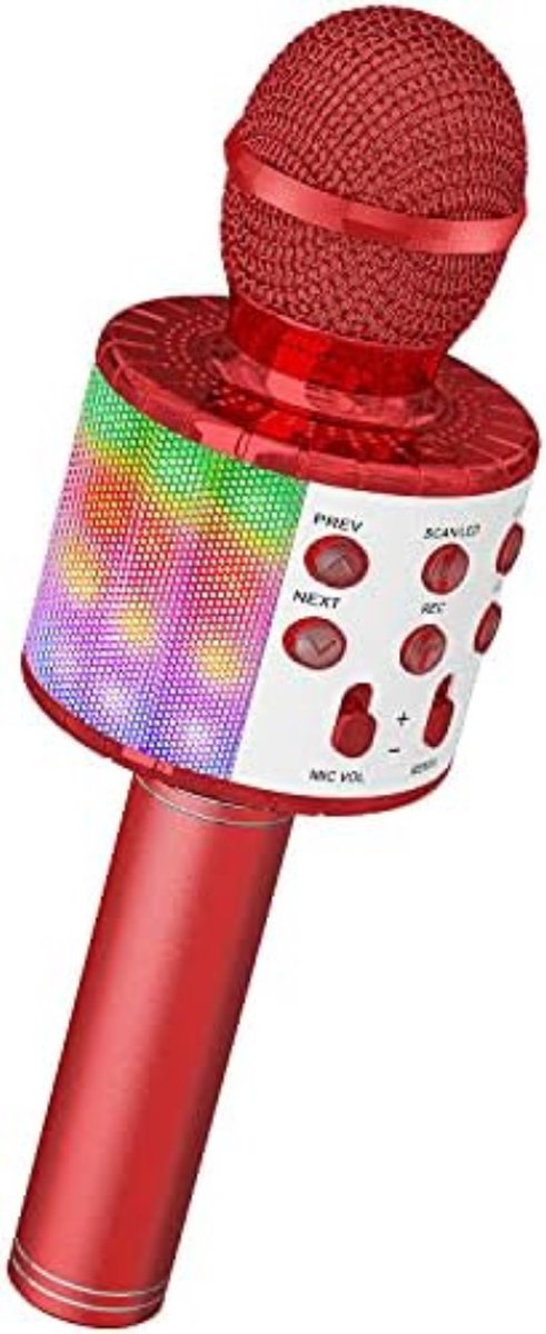 Microfoon Kinderen Speelgoed - Microfoon Kinderen Karaoke - Microfoon Bluetooth Kids - Rood