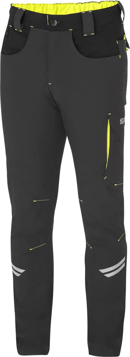 Sparco Werkbroek Tech Light Kansas - Zwart — Geel