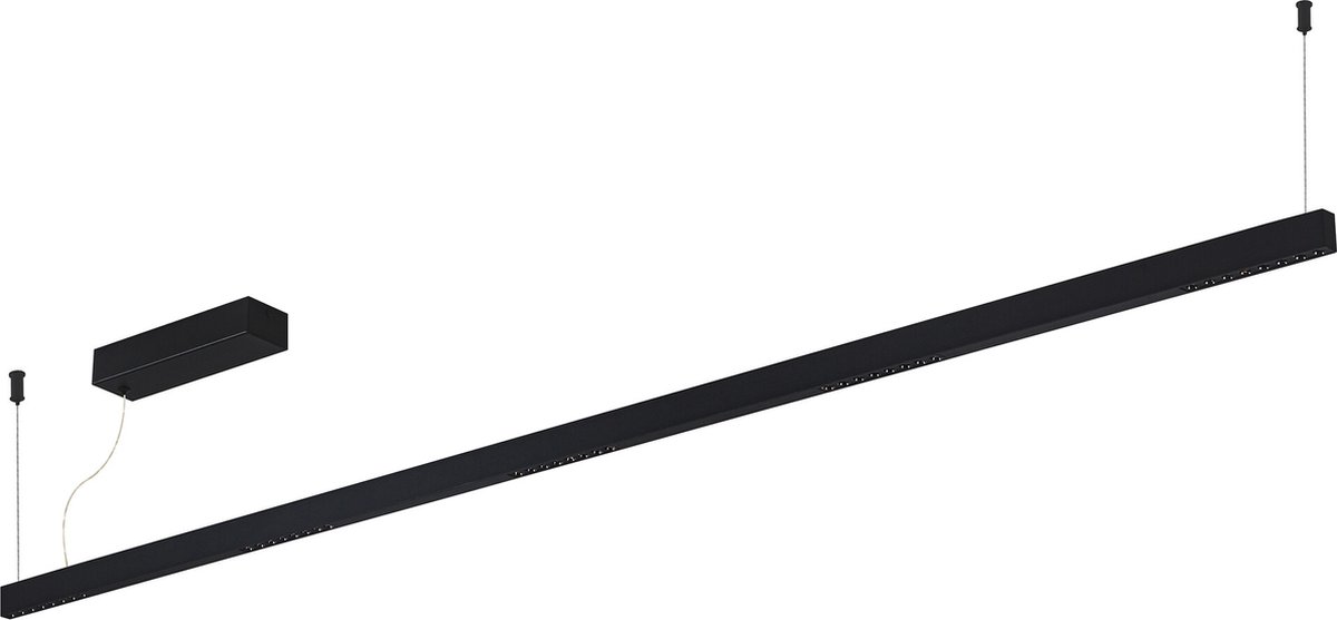 Bardot medium hanglamp, aluminium, LED 40W 3000K warm wit, 785 lumen, dimbaar, IP20, 1800mm breed, mat zwart