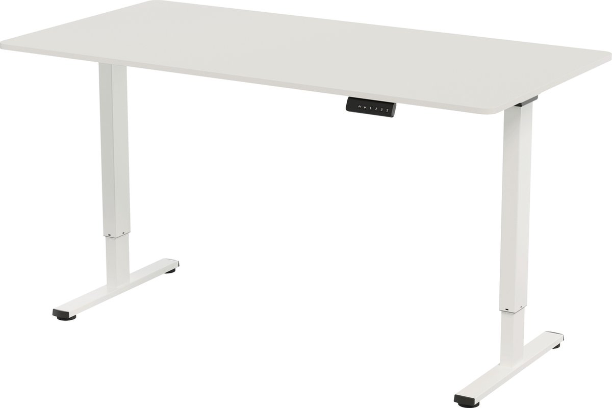 Vestland - Zit-sta Bureau Elektrisch In Hoogte Verstelbaar - Conform ARBO-norm - Geheugenfunctie - 160 x 80 CM - Dubbele Motor - Wit