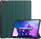 Tablet Hoes Geschikt voor Lenovo Tab M10 Plus Gen 3 | Book Case met Standaard | Kunstlederen Beschermhoes | Tri-fold | Groen