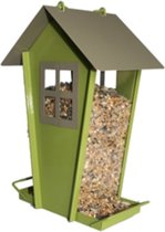 Aveve - Vogel voederhuisje - voor zaden - 15x11x22 cm - Groen - 4 seasons
