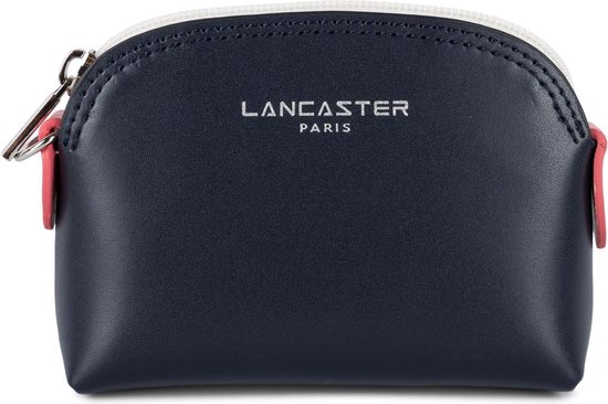 Lancaster Paris Portemonnee - Leer - Donker Blauw/Ecru/Roze