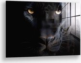Wallfield™ - The Black Panther | Glasschilderij | Muurdecoratie / Wanddecoratie | Gehard glas | 40 x 60 cm | Canvas Alternatief | Woonkamer / Slaapkamer Schilderij | Kleurrijk | Modern / Industrieel | Magnetisch Ophangsysteem