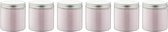 Scrubzout Rozen 300 gram - Pot met aluminium deksel - set van 6 stuks - Hydraterende Lichaamsscrub