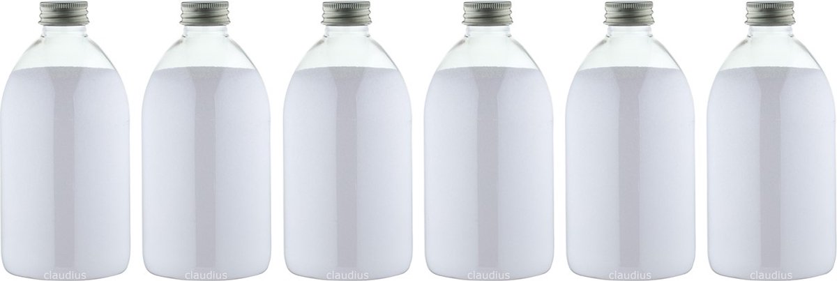 Goedkoopste Scrubzout Perzik 650 gram - Fles met aluminium dop - set van 6 stuks - Hydraterende Lichaamsscrub