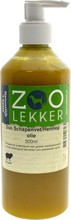 BESTE VOOR DE VACHT: Schapenvet/Hennepzaad olie 500 ml
