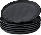 LOBERON Dessertbordjes set van 6 Biarré zwart