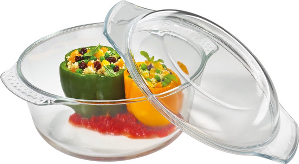Kuchenprofi ovenschaal met deksel - Ø 22 cm - borosilicaatglas