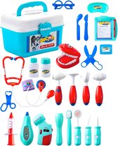 Belenthi Dokterset speelgoed - Dokter en tandarts speelgoed - Educatief speelgoed - 25 verschillende accessoires - Blauw